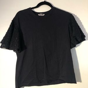 See by Chloè black ruffle blouse
